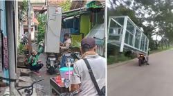 5 Foto Perjuangan Driver Ojol Antar Barang Ukuran Gajah, dari Kulkas hingga Etalase Kaca Besar!