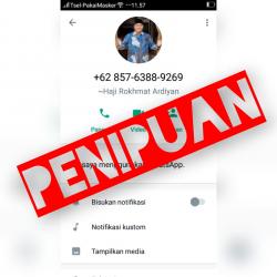 Waspada! Beredar Chat Palsu Berkedok Rokhmat Ardiyan, Penggembosan Nama Baik?