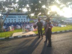 Pengamanan Sholat idul Adha di Terminal Gading rejo