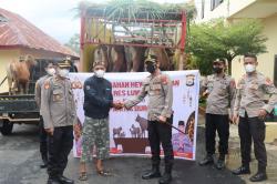 Hari Raya Idul Adha, Polres Luwu Timur Kurban 19 Ekor Sapi