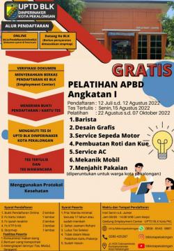 Pelatihan Kerja Gratis Kembali Dibuka! Minat? Segera Daftar!