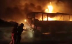 BUs Jakarta-Solo Milik PO Rosalia Indah Terbakar di Ruas Tol Pejagan-Pemalang