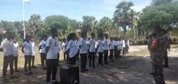 Danramil Panite TTS dan Kapolsek Panite, paparkan Wasbang dalam Orientasi Siswa SMKN Pollo