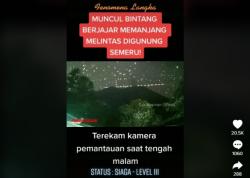 Viral! Fenomena Langka Bintang Berjajar di Atas Gunung Semeru