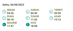 Jadwal Sholat Wilayah Pemalang dan Sekitarnya Hari Ini Sabtu 6 Agustus 2022