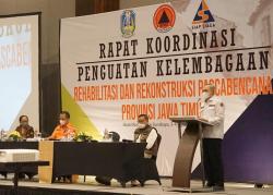 BPBD Jatim Gelar Rakor Penguatan Kelembagaan Bidang Rehabilitasi dan Rekonstruksi Pasca Bencana