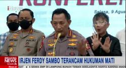 Kapolri Umumkan Irjen Ferdy Sambo Tersangka Pembunuhan Brigadir J