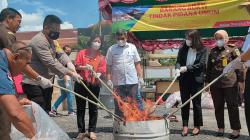 1,16 Kg Sabu dan Ganja Seberat Hampir 1 Kg Dimusnahkan Kejari Bangka Tengah 