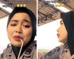 Viral Polwan Cantik Bela Harkat dan Martabat Suaminya yang Berprofesi Sopir