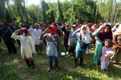 Petani Kibarkan Merah Putih di Tengah Kebun