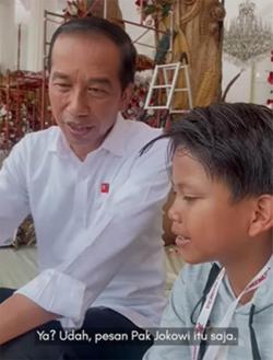 Wejangan Presiden Jokowi untuk Farel, Boleh Nyanyi Tapi Jangan Lupa Sekolah