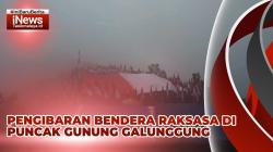 VIDEO: HUT RI ke 77, Bendera Merah Putih Raksasa Berkibar di Gunung Galunggung Tasikmalaya