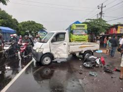 Kecelakaan Maut Mobil VS Motor di Sragen, Korban Tewas Dilokasi Kejadian