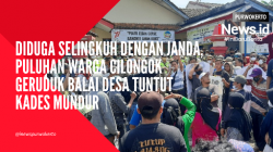 Video Diduga Selingkuh, Puluhan Warga Cilongok Gruduk Balai Desa Tuntut Kades Mundur