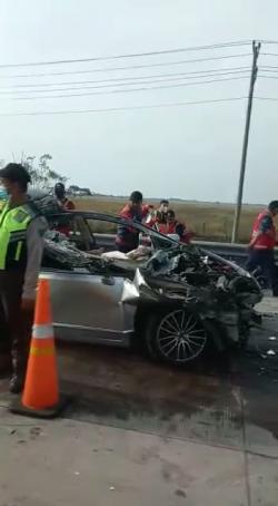 13 Kendaraan Alami Kecelakaan Beruntun di Tol Pejagan, Diduga Akibar Asap Pembakaran Jerami