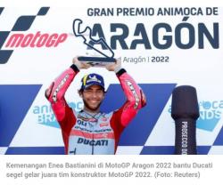 Usai Enea Bastianini Menang di Aragon, Ducati Resmi Jadi Juara Dunia Konstruktor MotoGP 2022