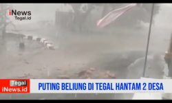 Video Puting Beliung Hantam Tegal Ratusan Rumah Rusak