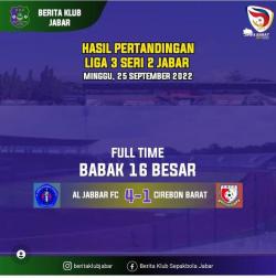 Liga 3 Seri 2 Jawa Barat 2022: Al Jabbar Tembus 8 Besar, Bina Putra Pulang Lebih Awal