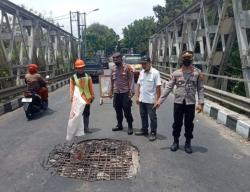 Jembatan Sungai Serayu Ambles, Polsek Bukateja Cek Lokasi