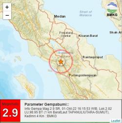 Hingga Sore Ini, BMKG Mencatat 80 Kali Gempa Susulan Terjadi di Tapanuli Utara