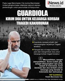 Pep Guardiola Sedih Tewasnya 125 Aremania di Laga Arema Vs Persebaya