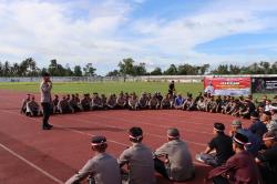 Solidaritas Tragedi Kanjuruhan, Polisi dan Elemen Sepakbola Lamsel Gelar Doa Bersama di Stadion Jati