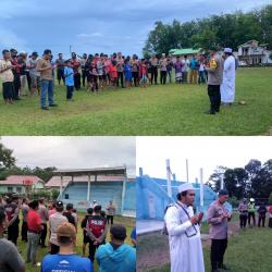 Tragedi Kanjuruhan, Polres Way Kanan dan Pecinta Bola Gelar Doa Bersama