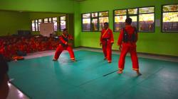 Perkuat Silaturahmi dan Penjaringan Atlet Silat, Ponpes dan Sekolah ini  Sparing dan Latihan Bersama