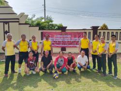 Rangkaian HUT ke-71 Humas Polri, Polres Serang Gelar Pertandingan Voli bersama Wartawan