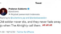 Prabowo Subianto Dapat Ucapan Selamat Ulang Tahun dari Anies Via Twitter, Begini Reaksi Netizen