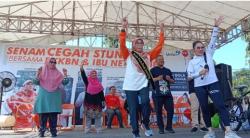 Cegah Stunting, Netty Aher Ajak Masyarakat Indramayu Senam Bersama