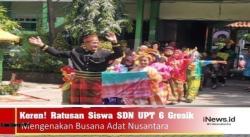 Keren ! Siswa SDN UPT 6 Gresik Peringati Sumpah Pemuda Mengenakan Busana Adat Nusantara