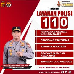 Kapolres Aceh Barat: Masyarakat Silakan Gunakan Hotline 110 Jika Butuh Layanan Polisi