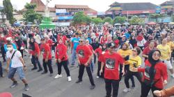 Dinkes Boyolali Gelar Aksi Bergizi dan Senam Sehat Di Area Car Free Day