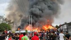 Si Jago Merah Mengamuk di Pasar Baru Distrik Yapen Timur, Puluhan Bangunan Ludes Terbakar