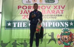 Anggota Yonif 312/Kala Hitam Subang Raih Medali Emas Di Cabor Karate Porprov XIV Jabar 2022