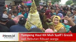 Tumpeng Haul KH Moh Syafi'i Gresik Jadi Rebutan Ribuan warga