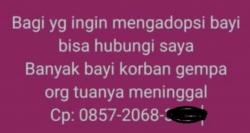 Tawaran Adopsi Anak Korban Gempa Cianjur Berseliweran di Medsos