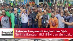 Ratusan Pengemudi Angkot dan Ojek di Gresik Terima Bantuan BLT BBM dan Sembako