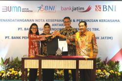 Bank Jatim dan BNI Kerjasama Tingkatkan Layanan Perbankan Digital