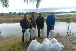 Bantu Kesulitan Petani Tambak, Dandim Abdya Beri Bantuan 15 Ribu Bibit Ikan