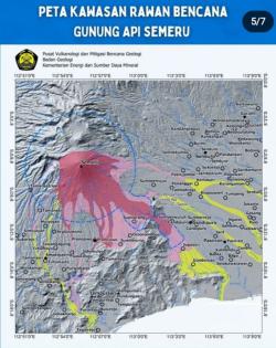 Erupsi Gunung Semeru Diikuti 8 Kali Gempa Letusan dan Muntahan Awan Panas ke Arah Kajar Kuning