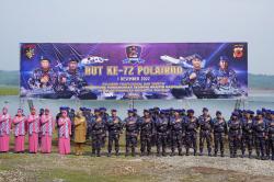 Polda Jabar Gelar Upacara Peringatan HUT Polairud di Waduk Jatiluhur