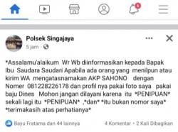 Beredar Nomor Palsu Mengatasnamakan Diri Pribadi, Kapolsek Singajaya: Itu Bukan Saya