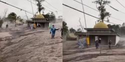 Viral di Medsos! Masjid Berkubah Kuning Masih Kokoh Setelah Diterjang Erupsi Gunung Semeru