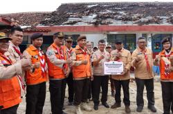 Kwarda Pramuka Jatim Salurkan Bantuan Sosial untuk Korban Gempa Cianjur