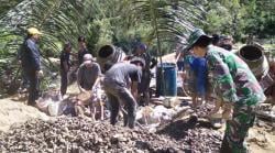 Bakti TNI kepada Negeri, Kerjakan Pengecoran Jembatan Penghubung Tana Toraja dan Mamasa