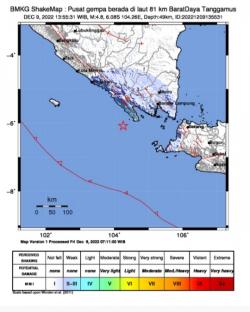 Warga Kota Agung Merasakan Getaran Gempa