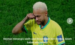 Neymar Menangis Sedih Setelah  Brasil Dikalahkan Kroasia