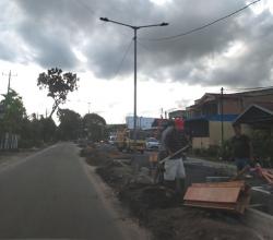 Pemko Pematang Siantar Bangun Taman Ratusan Juta Rupiah di Jalan Provinsi